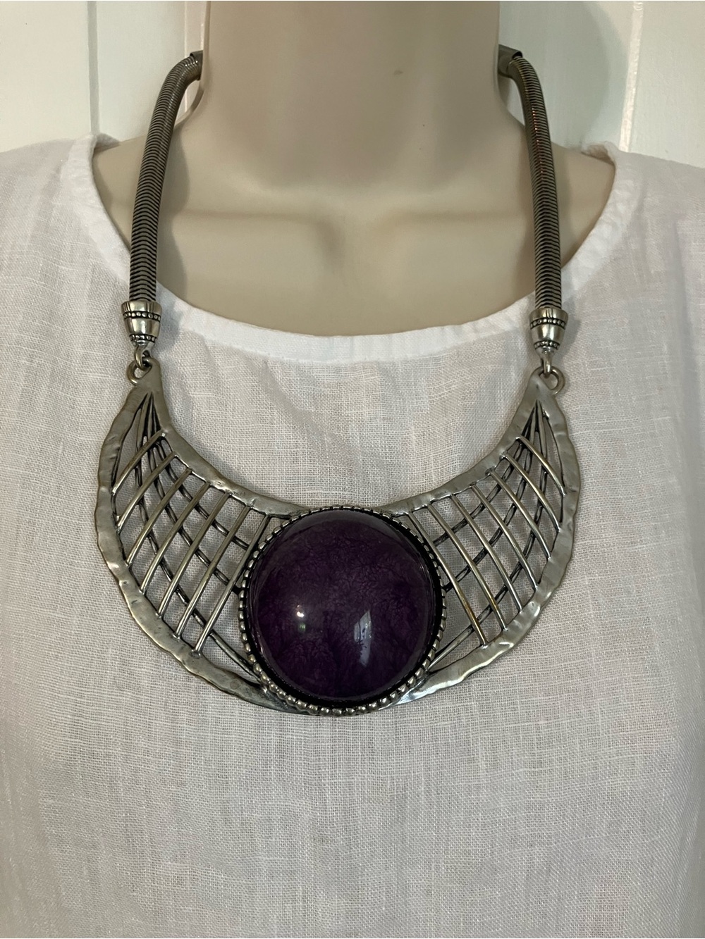 Silvertone Necklace Set